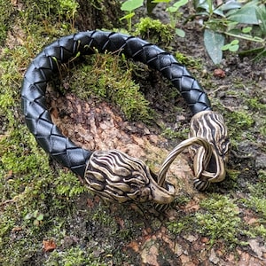 Custom Eagle men leather braided bracelet father day gift