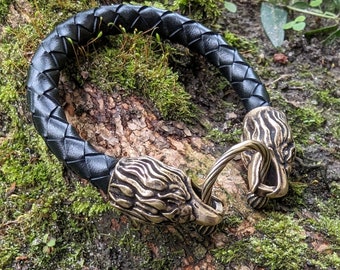 Pulsera trenzada de cuero para hombre Eagle personalizada, regalo del día del padre