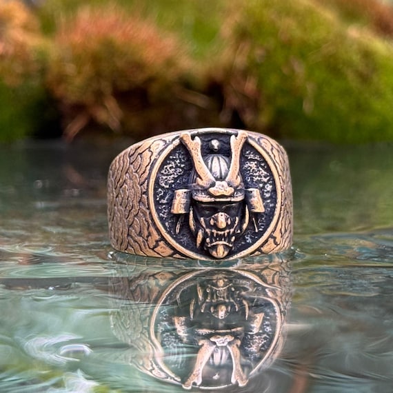 Japanese Samurai Ring Kabuto Custom Signet Ring for Men Jewelry - Etsy