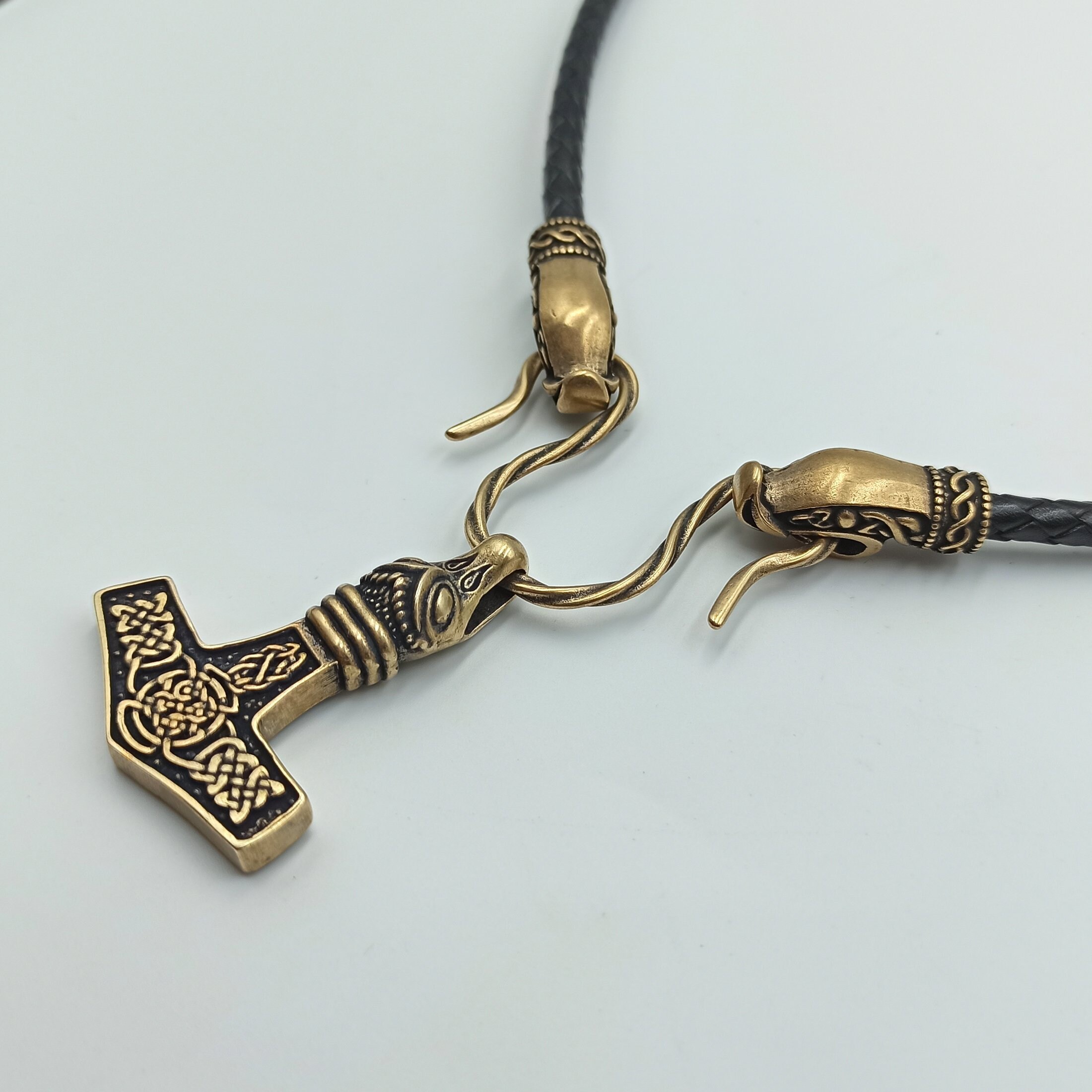 Mjolnir replica pendant Norse necklace Viking jewelry men Etsy