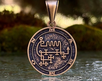 Mammon Sigil pendant necklace Occult jewelry Gothic gifts Witchy jewelry