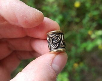 Celtic Knot Paracord Bead Large Hole Bead Knife Lanyard Charms for Bracelet, Hair beads