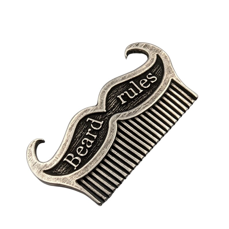 Metal custom beard comb mustache brush hipster gifts image 10