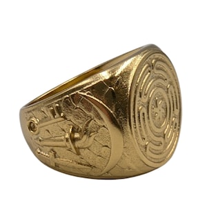 Hecate moon ring Witch rings Greek Goddess Pagan ring Gothic jewelry image 11