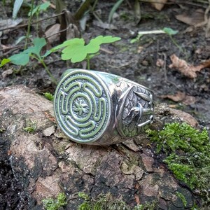 Hecate moon ring Witch rings Greek Goddess Pagan ring Gothic jewelry image 14