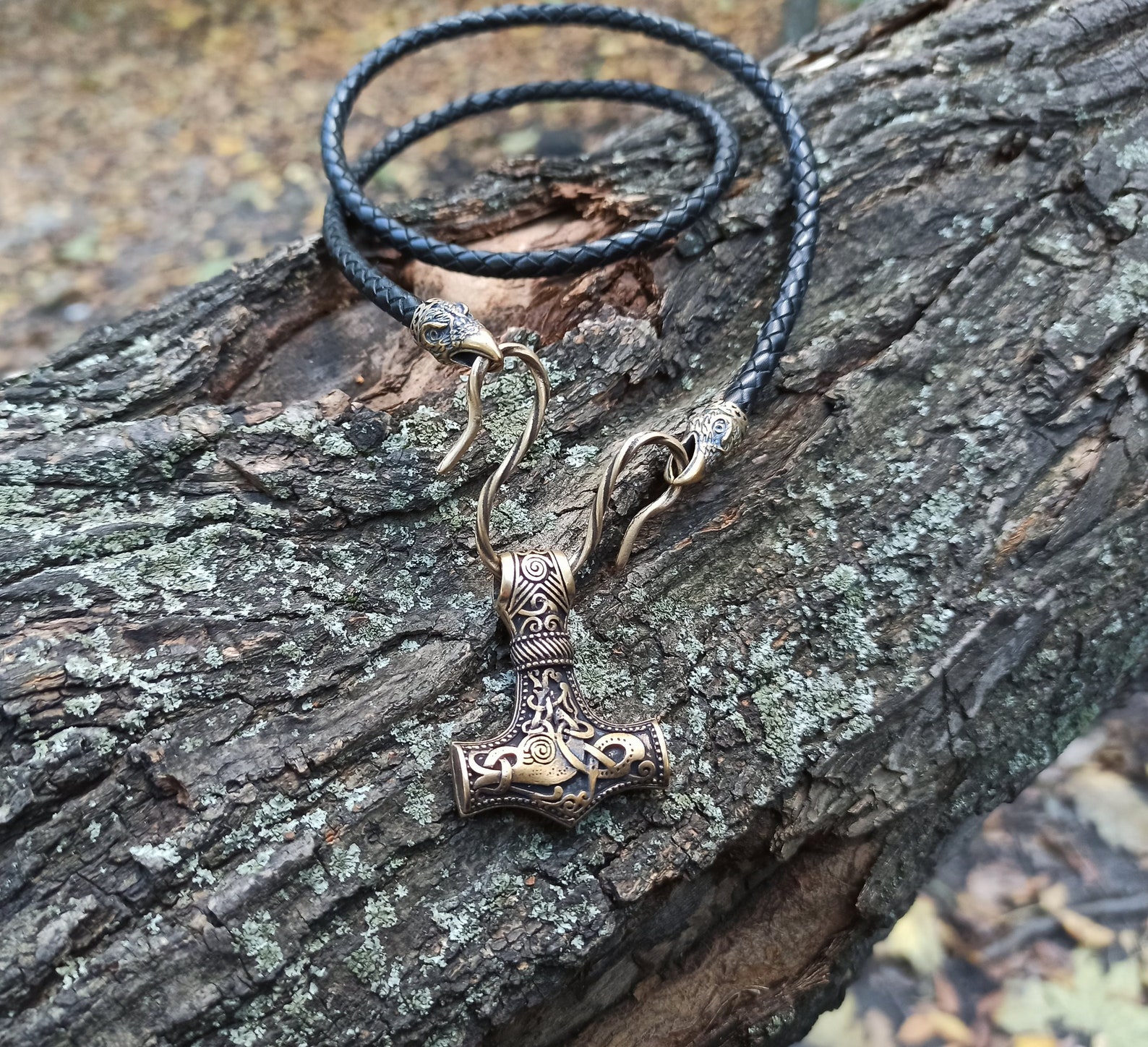 Norse Mjolnir Pendant Viking Necklace Thor's Hammer Etsy