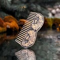 Nordic Mythology Viking beard comb Huginn and Muninn Viking gifts for men Raven jewelry product logo