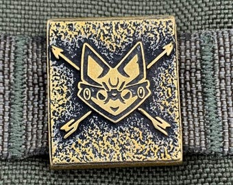 Patch tático Fox para moral, equipamento EDC, acessórios com clipe molle
