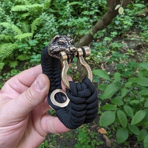 Bear head paracord bracelet | men&#39;s custom cord bracelet | Jewelry viking