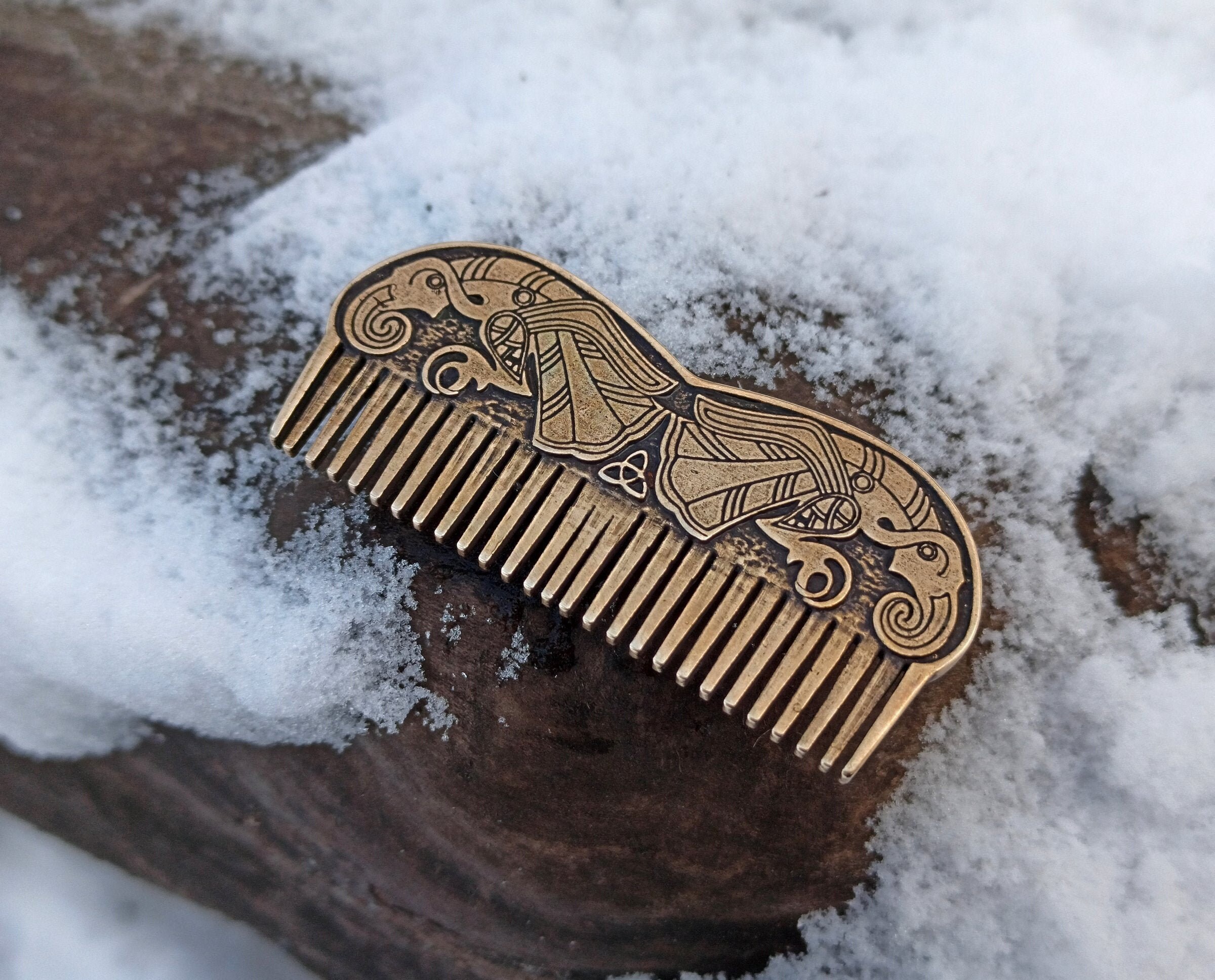 Viking comb mustache metal accessories beard care mens Etsy