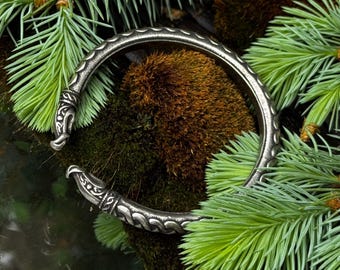 Viking bracelet for men Arm cuff Dragon bracelet Torc Nordic jewelry Oath ring