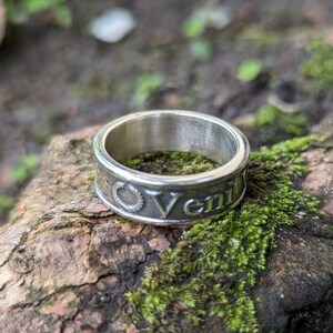 Veni Vidi Vici Roman rings for men Julius Caesar Olive leaf ring Ancient jewelry image 7