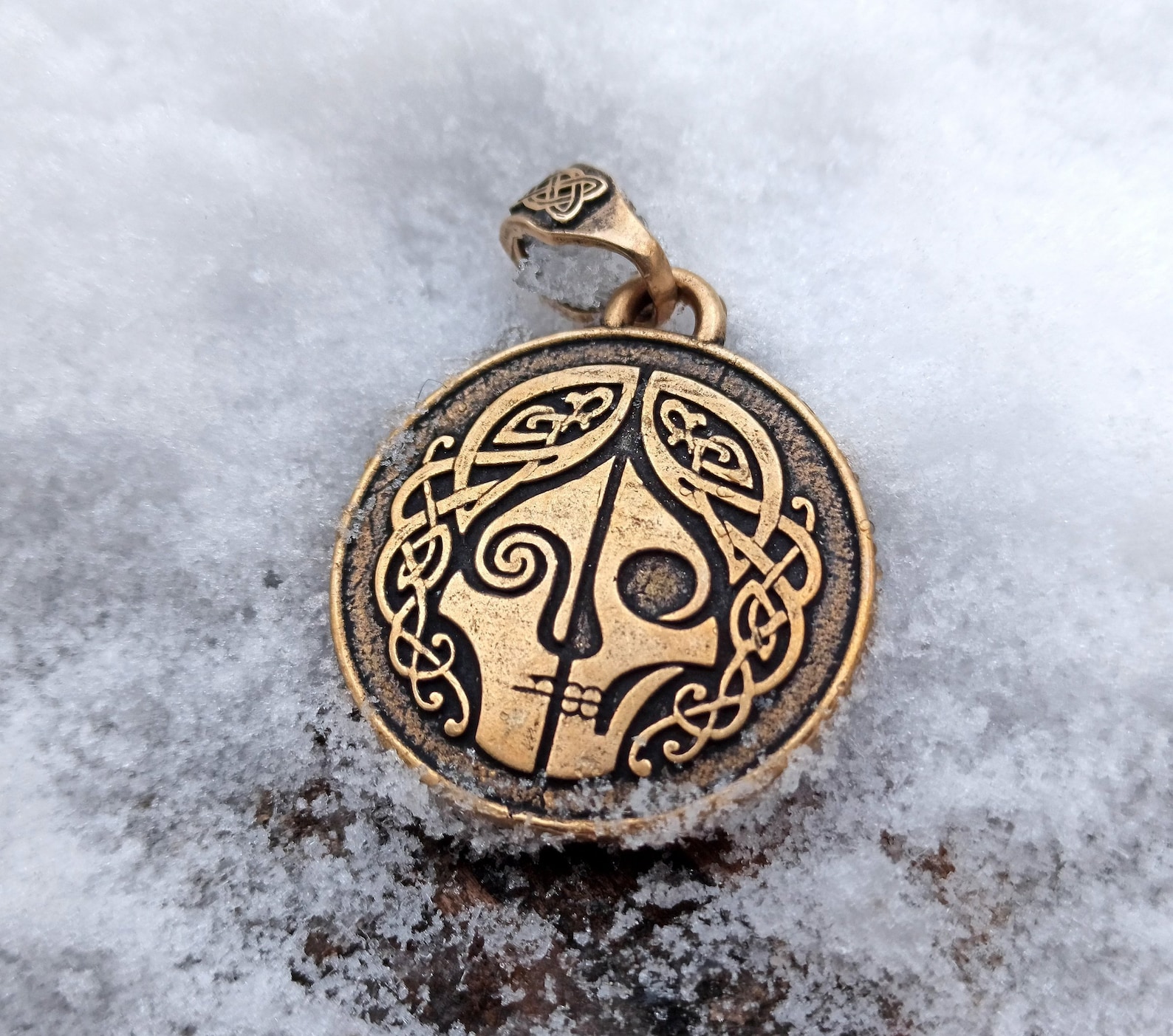 Hel Norse Goddess Pendant Viking Jewelry Women Necklace Etsy