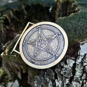 Sigil of Baphomet Pentagram custom belt buckle Gothic accessories heavy metal gift satanic gifts