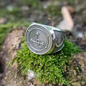 Lilith gothic ring Occult jewelry Witchy rings left hand path Satanic jewelry image 6