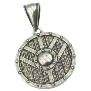 Shield maiden pendant | Viking shield necklace norse jewelry women Silver 925