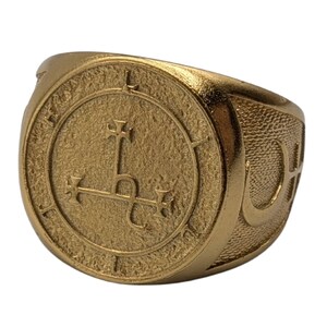 Lilith gothic ring Occult jewelry Witchy rings left hand path Satanic jewelry image 12