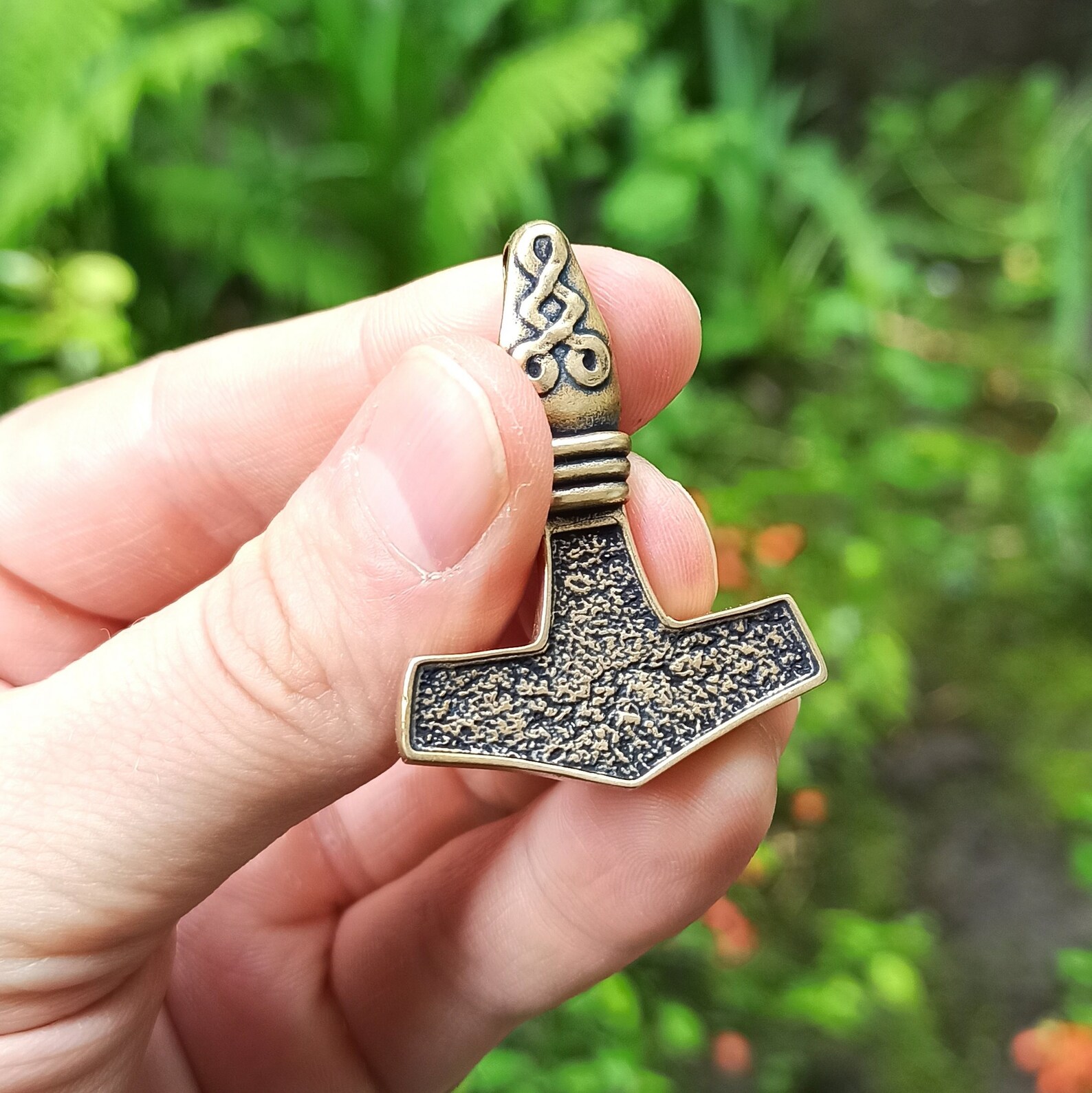 Mjolnir Replica Pendant Norse Necklace Viking Jewelry Men Etsy