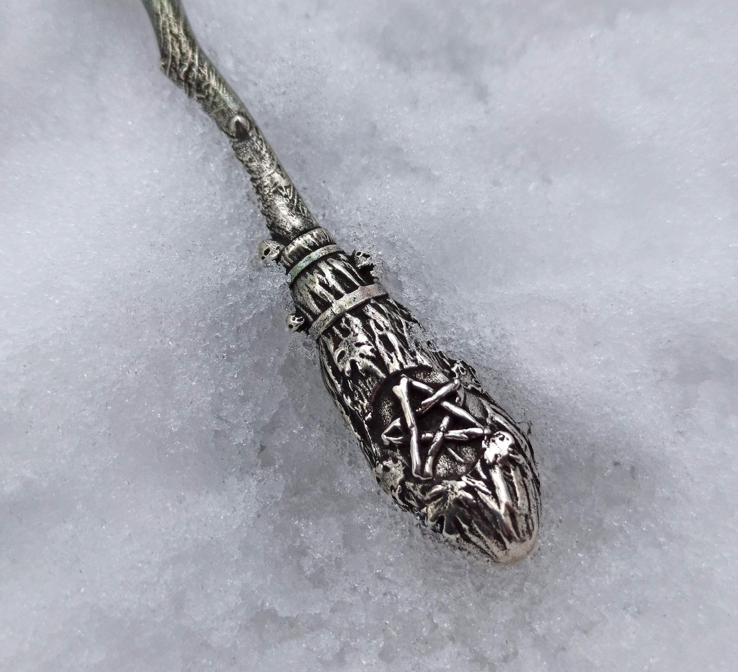 Witches Broom Pendant Witch Necklace Witchy Jewelry Etsy