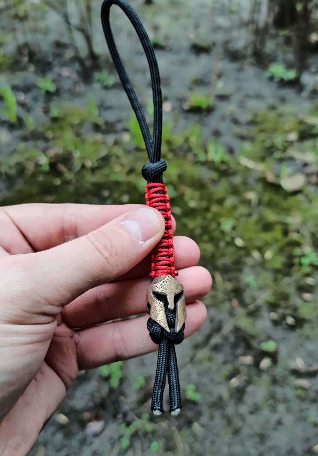 Custom Spartan Helmet Paracord Keychain EDC Lanyard Knife Lanyard Paracord Key Fob Etsy