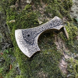 Nordic viking axe pendant replica historical Slavic jewelry