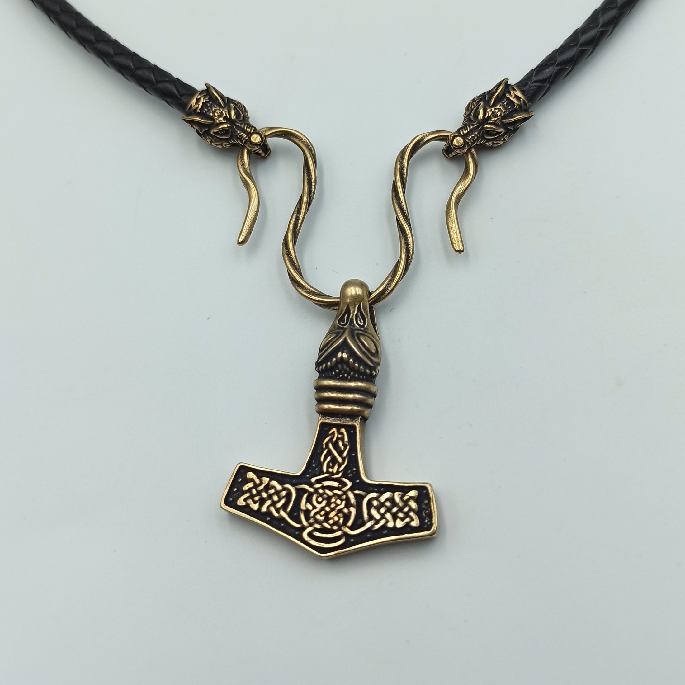 Mjolnir Replica Pendant Norse Necklace Viking Jewelry Men Etsy