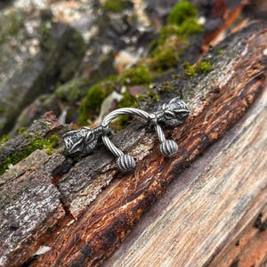 Viking wolf necklace clasp Odins jewelry findings | Geri and Freki