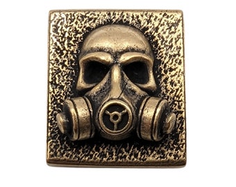 Gas mask skull molle clip morale patch EDC tactical gear