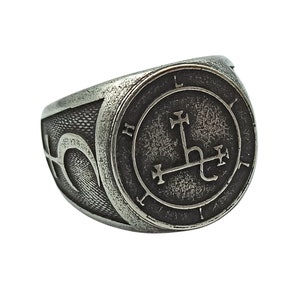 Lilith gothic ring Occult jewelry Witchy rings left hand path Satanic jewelry image 5