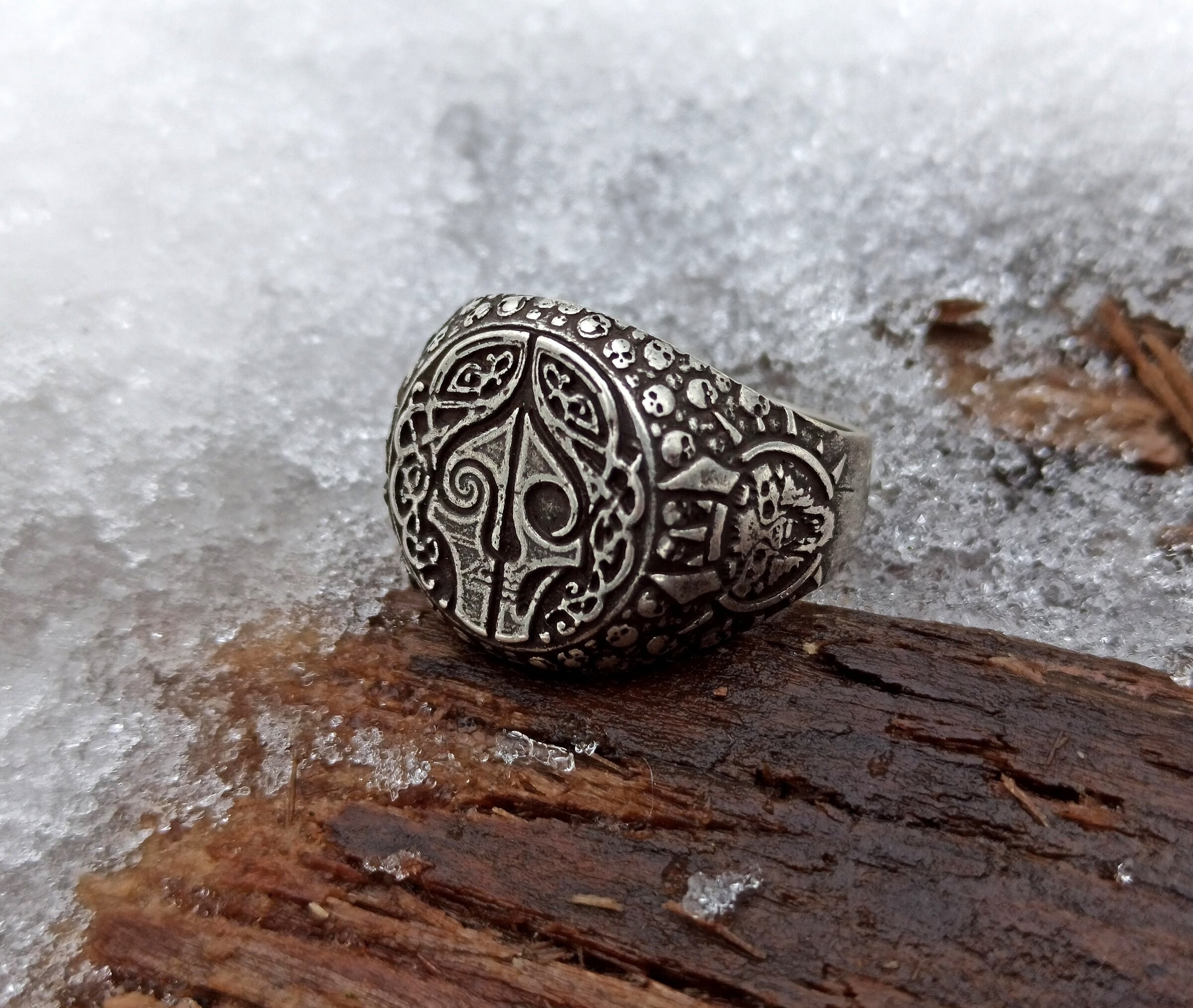 Custom norse Viking Hel ring Asatru mens Celtic jewelry Etsy