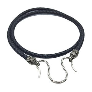 Loup viking | Collier nordique en cuir | bijoux homme | Geri et Freki