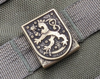 Finland coat of arms molle clip tactical patch EDC accessories
