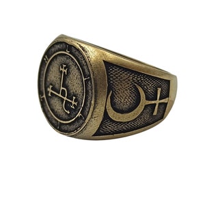 Lilith gothic ring Occult jewelry Witchy rings left hand path Satanic jewelry image 3