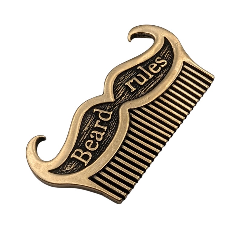 Metal custom beard comb mustache brush hipster gifts image 4