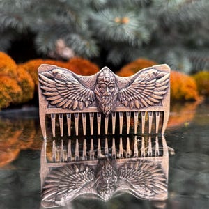 Odins ravens Viking beard comb Norse mythology pagan gift for him