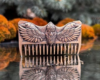 Odins ravens Viking beard comb Norse mythology pagan gift for him