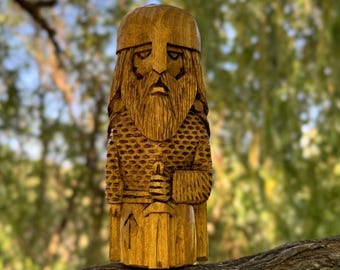Scultura in legno TYR, decorazioni norrene pagane, regali vichinghi, decorazioni scandinave