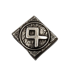 Othala rune molle clip morale patch EDC tactical gear Silver plated bronze