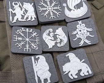 Viking magnet set Norse Pagan refrigerator magnets Fridge decor viking gifts made in Ukraine