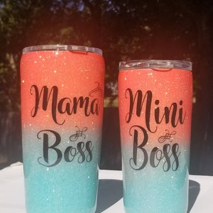 Mommy and Me Mama Boss and Mini Boss  Tumblers