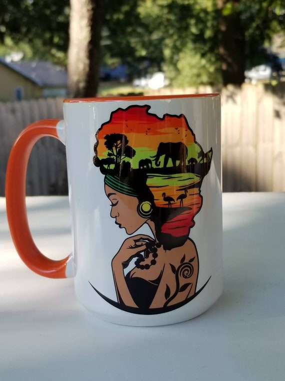 15 Oz Personalized Sublimated "african" Mug - Etsy