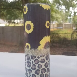 Sublimated Tumblers &quot;Sunflower leopard cup&quot;