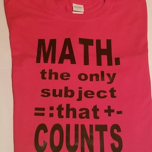 Math le seul sujet qui compte les chemises de l’enseignant