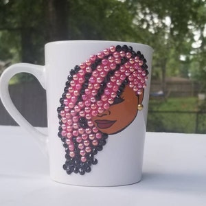 Customized Afro. Woman  #bling 15oz Mug