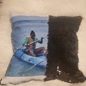 Custom Picture Sequin Pillow