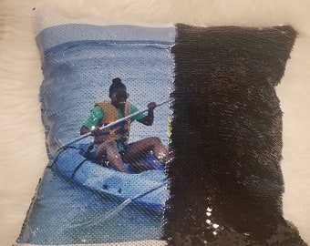 Custom Picture Sequin Pillow