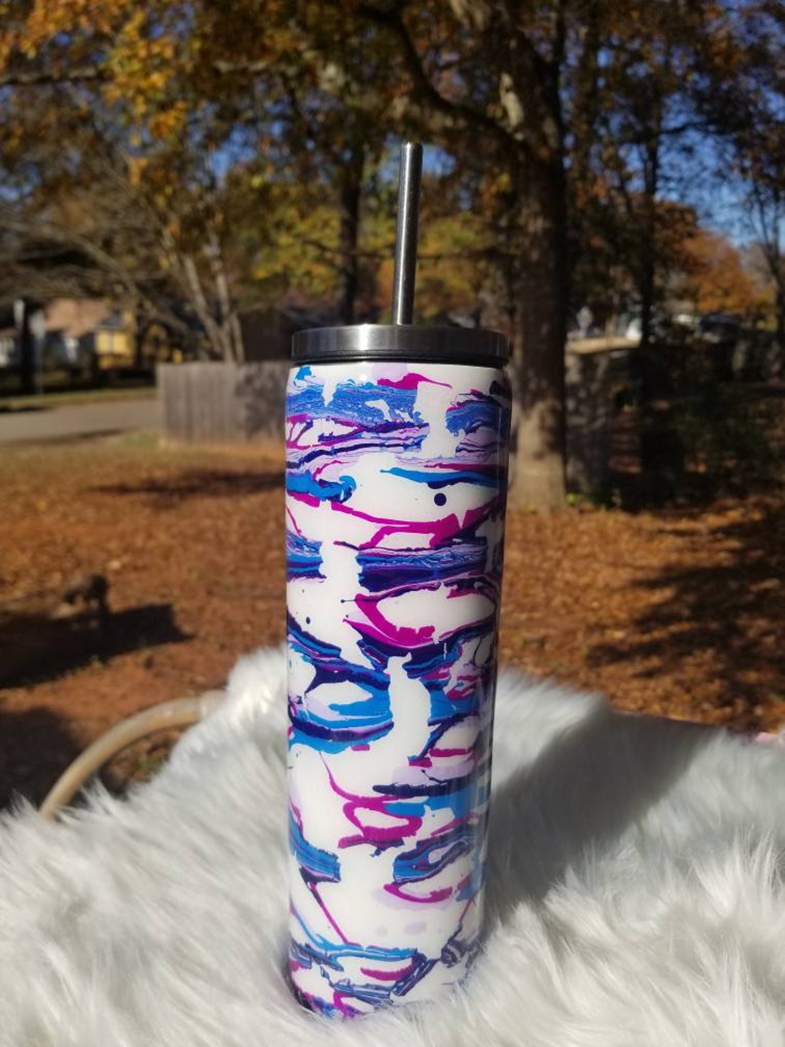 Skinny Stainless Steel Tumblers With Screw Top Etsy