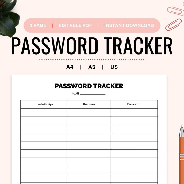 Password Keeper - Etsy