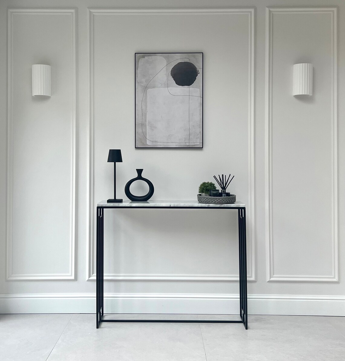 Marble Radiator Table Marble Console Table Radiator Cover With Art-deco Pattern on the Sides ...