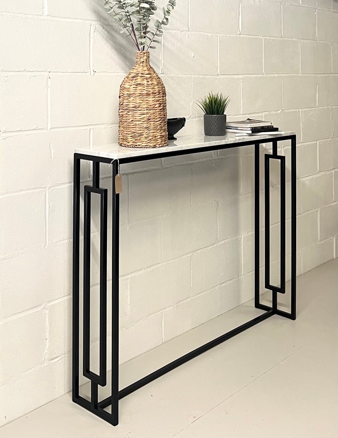 Marble Radiator Table Marble Console Table Radiator Cover With Art-deco Pattern on the Sides ...